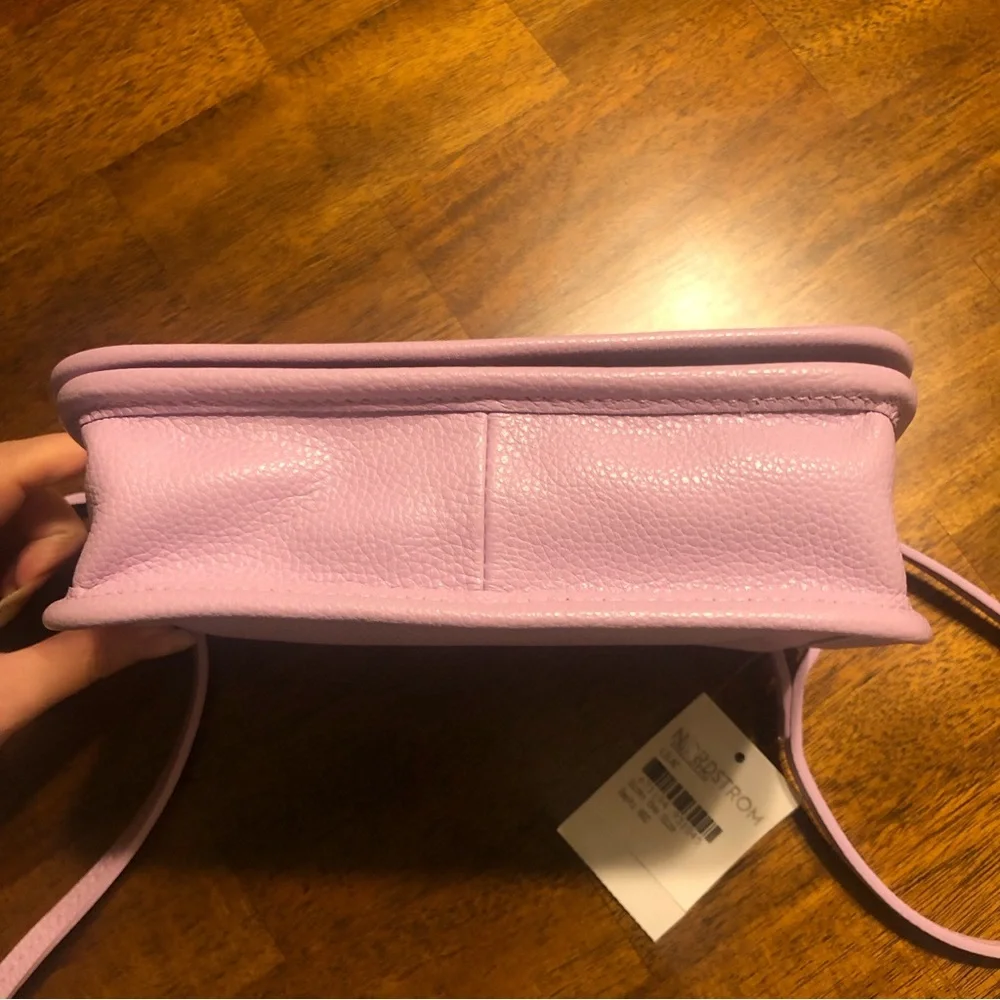 NWT $330 Longchamp Le Foulonné Leather Wallet Crossbody Bag in Lilac! - Picture 13 of 16